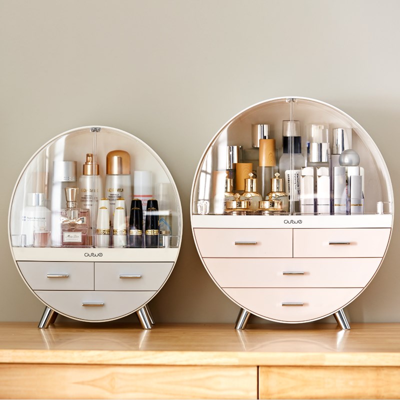 Cosmetics Storage Box Desktop Dustproof Net Red Mask Finishing Acrylic Dressing Table Lipstick Skin Care Product Shelf