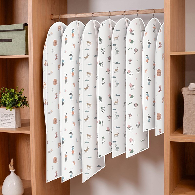Clothes dust cover hanging clothes household dust bag cover down jacket storage bag big clothes cover hanging bag cover