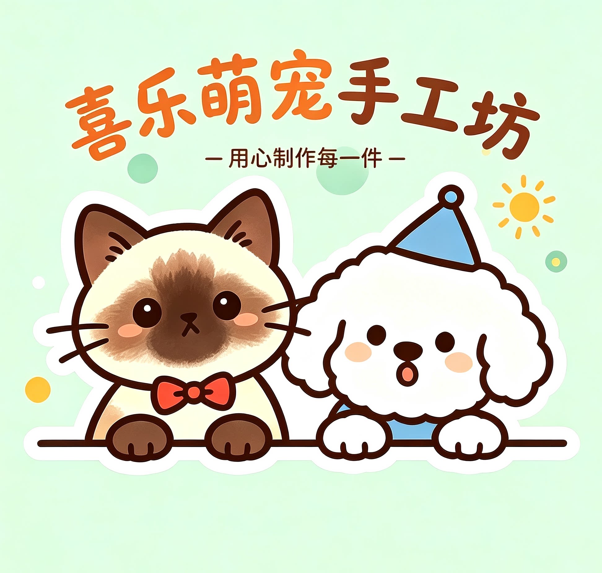 喜乐萌宠手工坊的LOGO