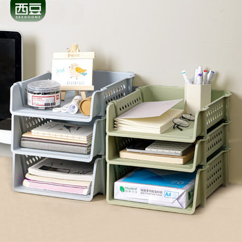 Office can stack storage box file storage rack