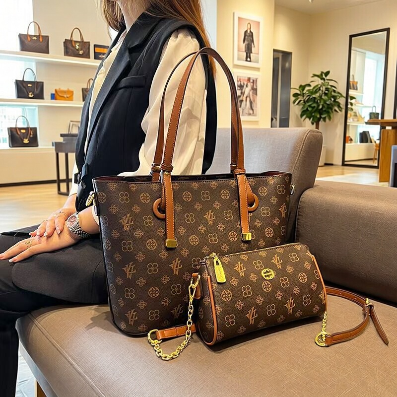 Hong Kong Original Manufacture: Famous Brand Alternative Genuine Leather Women's Bag, Vintage Luxury Large Capacity Crossbody Handbag Shoulder Tote Bag