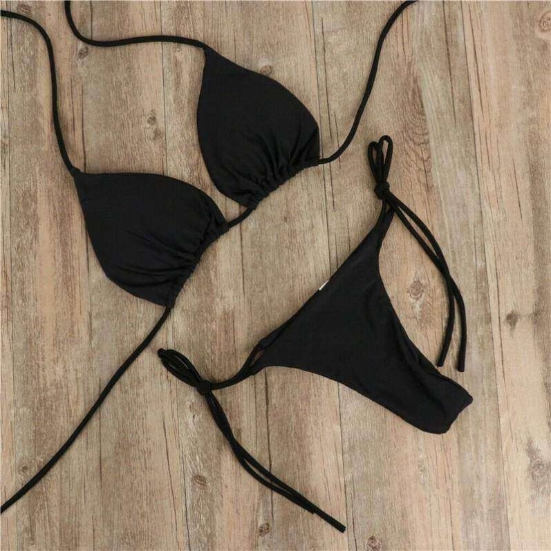 European and American Style Halter Neck Adjustable Bikini Sexy Swimsuit for Women Two-Piece Strappy Lingerie Three-Point Set European and American Style Halter Neck Adjustable Bikini Sexy Swimsuit for Women Two-Piece Strappy Lingerie Three-Point Set