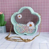 Мятно-зеленый цветочный стиль [пакет материалов + руководство] поставляется с цветными шариками + маленькими ромашками.