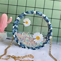 Море и небесно-голубой [Пакет материалов + видеоурок] Отправить цветной шар + ромашка