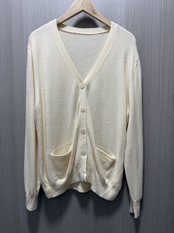 Duan Brand Label-Cut Autumn/Winter Simple Casual Jacket 100% Merino Wool Loose Knit Cardigan Sweater 1m05