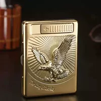 20шт аккумуляторный портсигар с тиснением орел золото