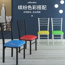 Simple Dining Chair Modern Minimalist Economy Type Home Restaurant Backrest Stool Nordic Make-up Chair Desk Iron Art Chair