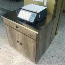 Weighing platform steel wood cashier stainless steel cabinet shelf supermarket call table wooden electronic scale spread