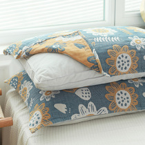 Pillow towel gauze pillow towels pure cotton upscale full cotton pair of household single anti-mite antibacterial anti-drop female guys