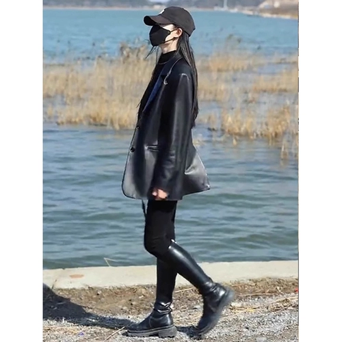 Черный демисезонный пиджак классического кроя, подходит для подростков, яркий броский стиль