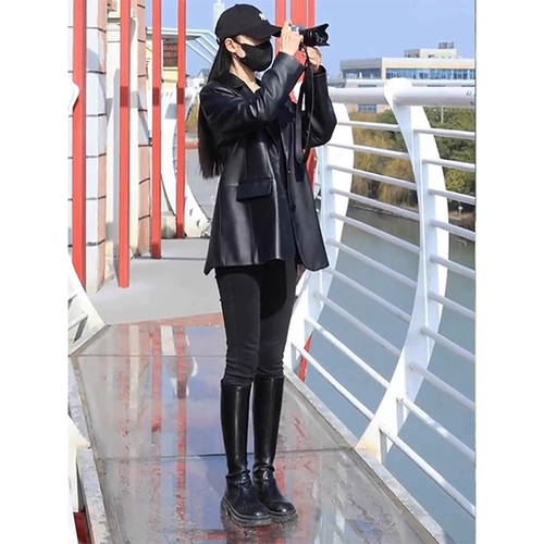 Черный демисезонный пиджак классического кроя, подходит для подростков, яркий броский стиль