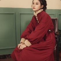 Spring Festival Liandress Christmas womens dress themed wearing a lap dress suit clothes New Years wind cotton padded jacket for Chinese New Year