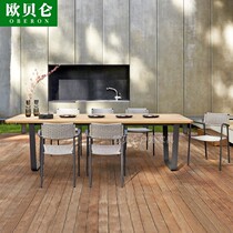 Outdoor rattan knitted table and chairs Combined courtyard garden Balcony Table and chairs Three sets of designer Outdoor waterproof sunscreen furniture