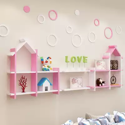 Bedroom TV cabinet room shelf Wall shelf creative small house wall hanging living room background wall installation