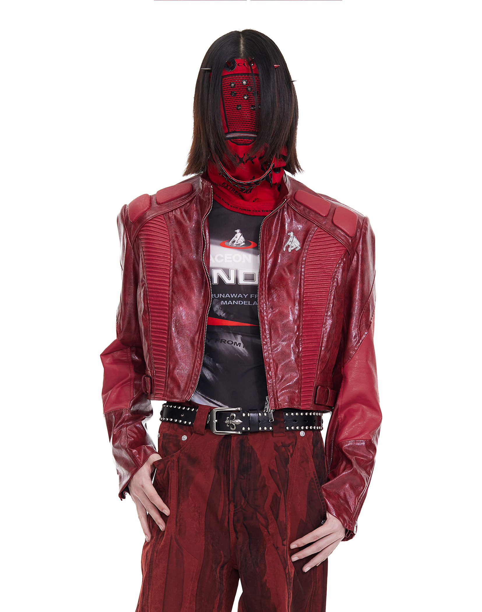 FACEON LAB Akira Cropped Biker Jacket