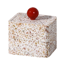 2024 new two-in-one toothpick cotton swab box light luxury high-value household high-end mini dental floss storage box