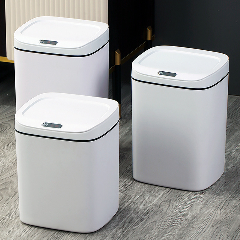 Smart Trash Can for Home Use, Automatic Sensor Trash Can for Bathroom and Kitchen, with Lid, Cross-Border Procurement Gift