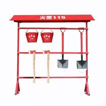 Fire equipment tool rack farm forest fire hook sand bucket shovel rack single row hanger outdoor construction site