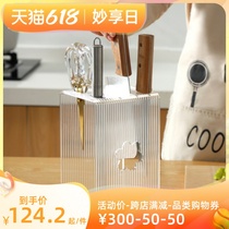 Knife rack Sub-shelve Acrylic Cutter Containing Frame Kitchen Table Leash Kitchen Table Leash Kitchen frame Multi-functional Scissor Seat