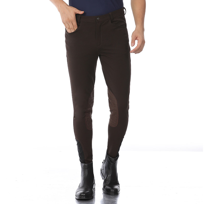 Knight pants breathable comfortable training competition equipment men's four seasons semi-silicone riding clothing equestrian breech breech pants