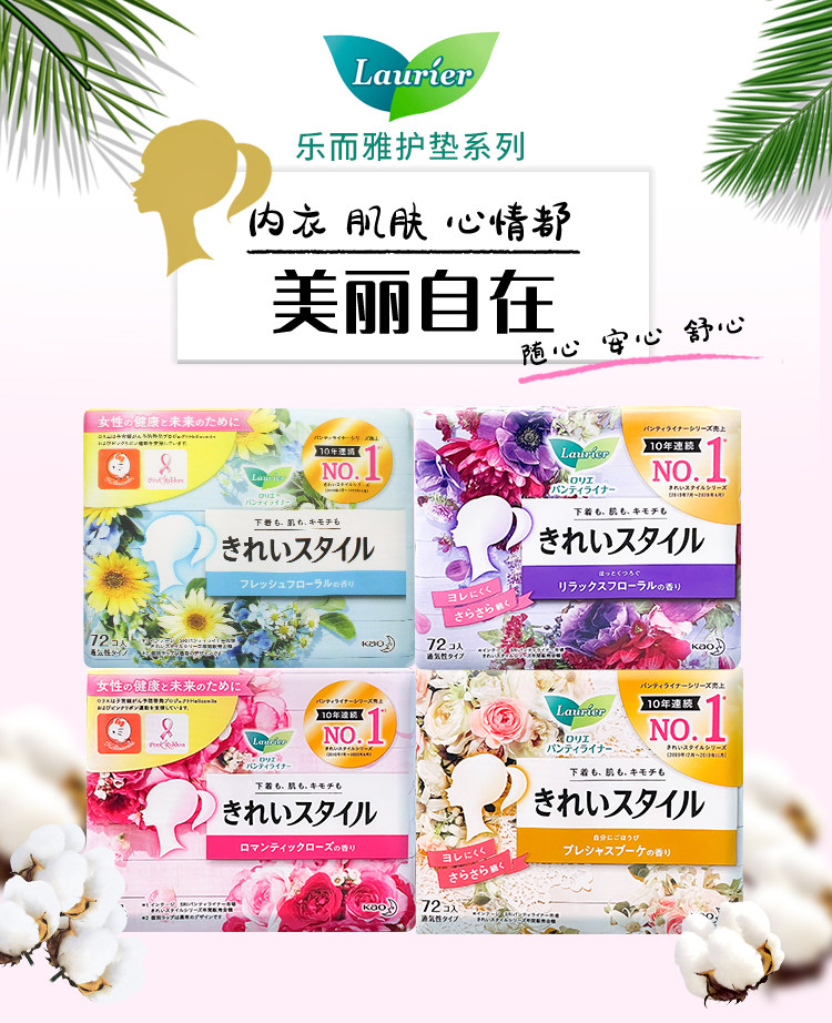 Laurier Kirei Panty Liners 72pcs