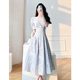 2023 Summer New French Retro First Love Dress Slim Waist Slim Puff Sleeve Temperament Gentle Wind Embroidery Dress