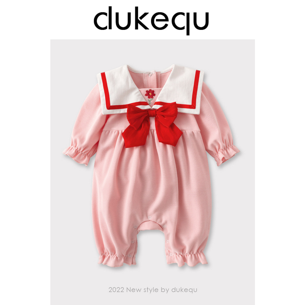 Duke fun spring baby clothes girl baby jumpsuit princess full moon romper 100 days climbing clothes sweet going out clothes