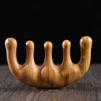 Драгоценная зеленая сандаловая массажная расческа, тканевая сумка+меридианская диаграмма