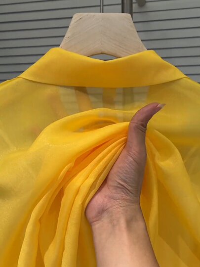 珠光砂凉感冰丝薄纱防晒衬衫女设计感洋气百搭外套纯色开衫上衣夏