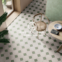 Guomajia Moroccan dark green retro small tiles non-slip floor tiles tea restaurant kitchen bathroom balcony floor tiles