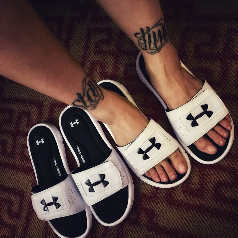 UA summer sports slippers for male couples shock absorption 4D memory cotton ultra light casual beach shoes cool tugs