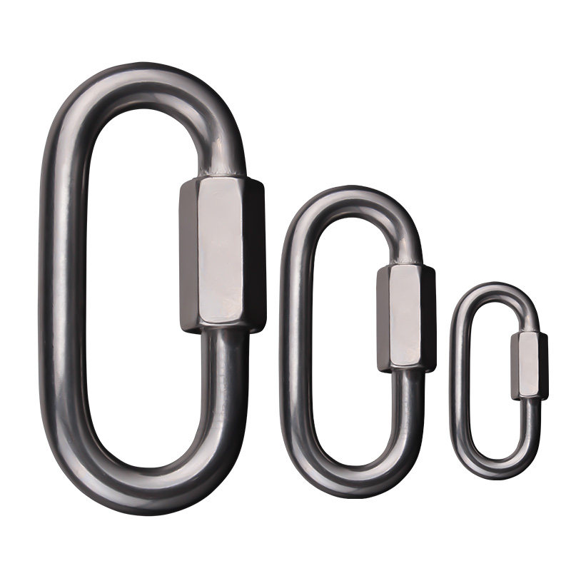 Goalm 304 stainless steel outdoor climbing buckle speed downhill rock climbing fast hanging main lock fast safety lock plum Longlock