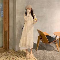 Lace Dress 2021 Fashion Set Skirt Plus Size Women Women Ocean Temperament base skirt Knee Long Fairy Dress