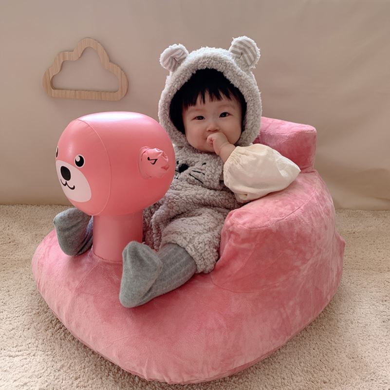 Child Bath Seat Baby School Seat Baby Small Sofa Inflatable Sitting Chair Baby Learn Sitting Training Chair Air Cushion