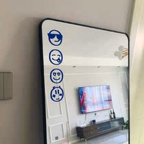 Wall stickers cute expressions ins creative patterns selfie personality mirror stickers bedroom room decoration