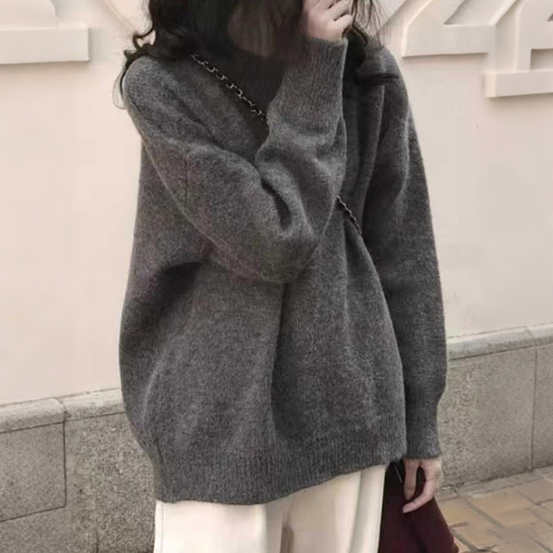 Sweater for Plus-Size Women 2026 New Autumn and Winter Loose Fit Large Size Lazy Style High-End Feel Can Be Worn as an Inner Layer or Outerwear Thick Base Shirt Sweater for Plus-Size Women 2026 New Autumn and Winter Loose Fit Large Size Lazy Style High-End Feel Can Be Worn as an Inner Layer or Outerwear Thick Base Shirt