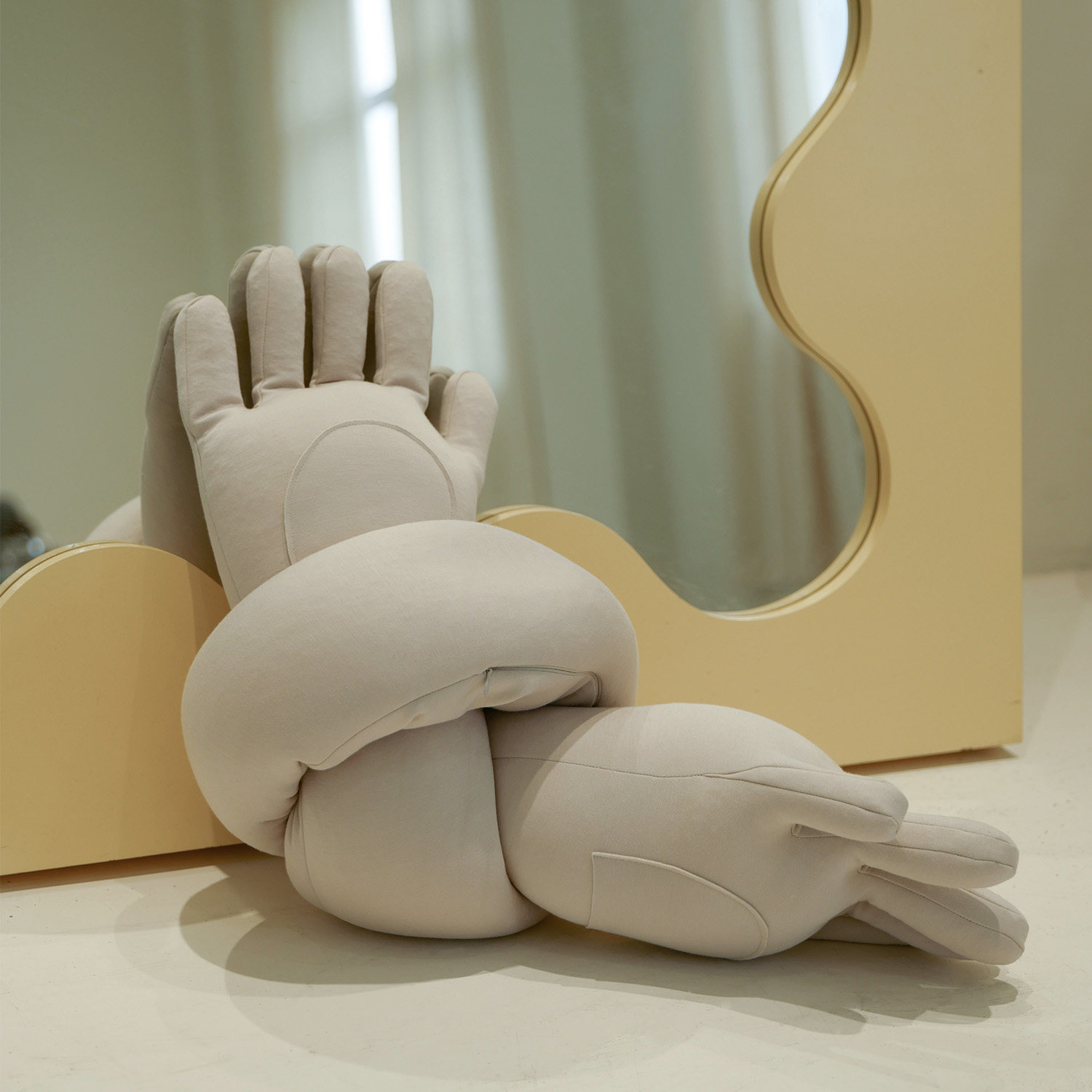 LINZOE rectangular pillow girls nap special hand pillow simple solid color living room sofa waist pillow net red super soft