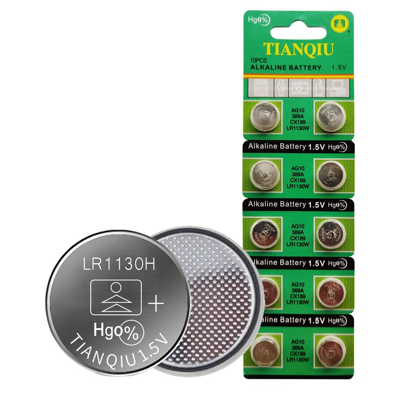 LR1130H button electronics LR54 LR1131 AG10 battery 10 capsules
