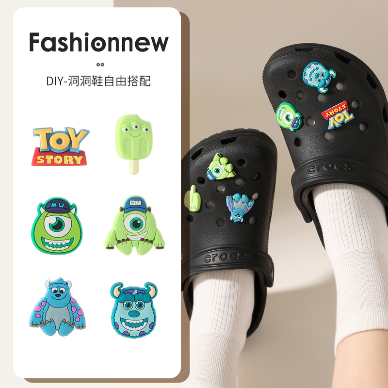 Crocs Shoe Charms Cute Cartoon Big-Eyed Monster Shoe Decorations Detachable Crocs DIY Decorative Accessories