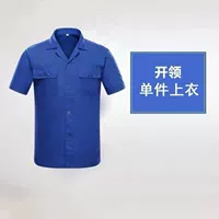 Бутик для мытья хлопчатобумажной с короткими рукавами) синее [одиночное платье] 52