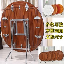 Dining table large apartment 10 people Round Table 12 people with folding meals can be stored living room table restaurant rural household