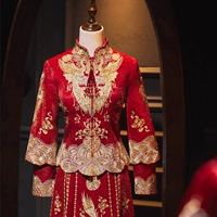 Традиционный свадебный наряд Сюхэ, зимнее свадебное платье для невесты, вечернее платье, коллекция 2023, китайский стиль, дракон и феникс, большой размер
