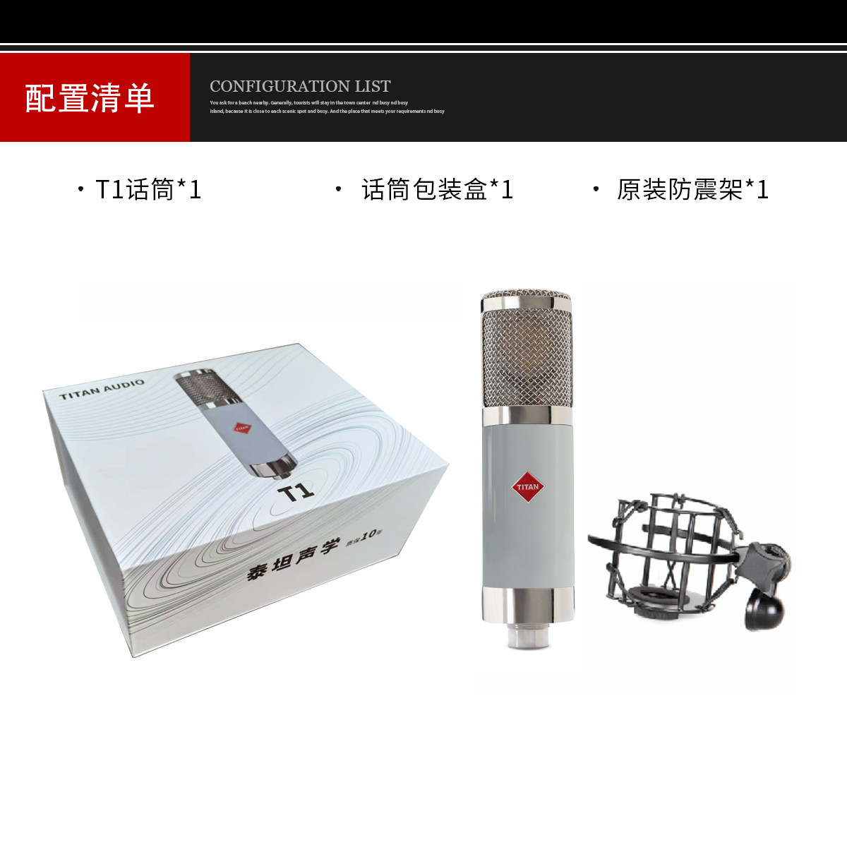 TITAN AUDIO/泰坦 T1 大振膜电容麦克风插图13
