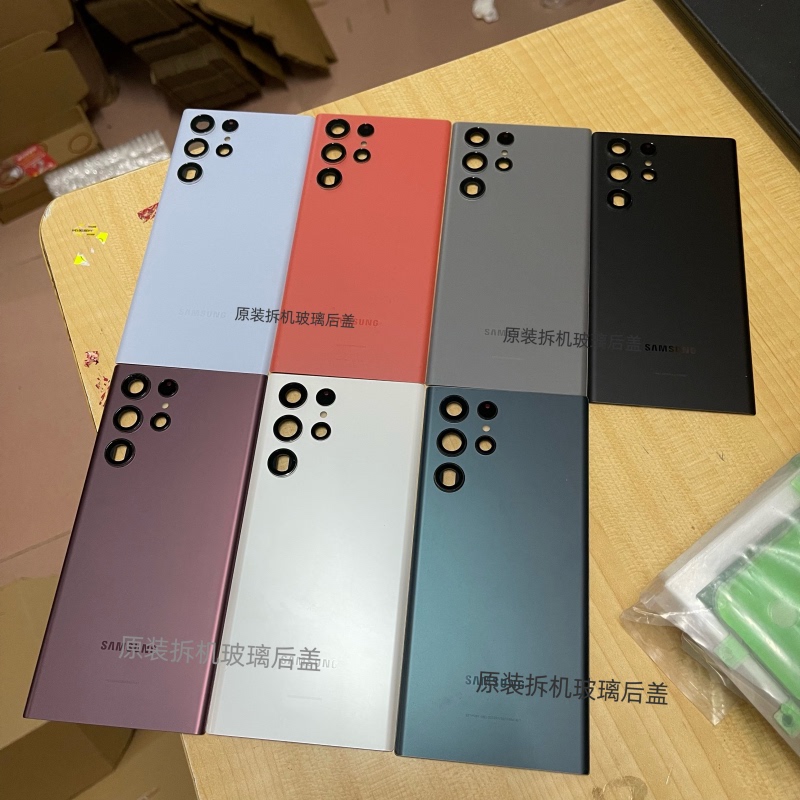 Samsung S22 Ultra Original Back Cover S22+ Original Factory Back Shell S22 Phone Glass Back Cover