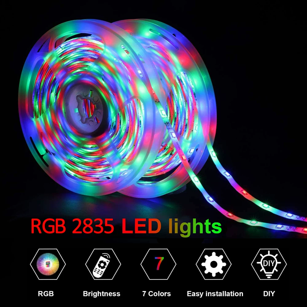 Светодиодные ленты RGB 2835 Bluetooth управление USB гибкие 5050