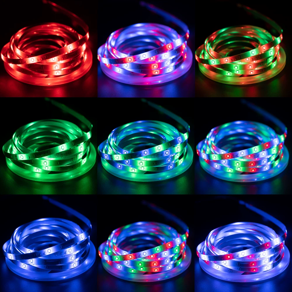 Светодиодные ленты RGB 2835 Bluetooth управление USB гибкие 5050