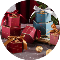 2023 New Wedding Sugar Bag Wedding Special Wedding Candy Box High-end Hexagonal Box Candy Empty Box