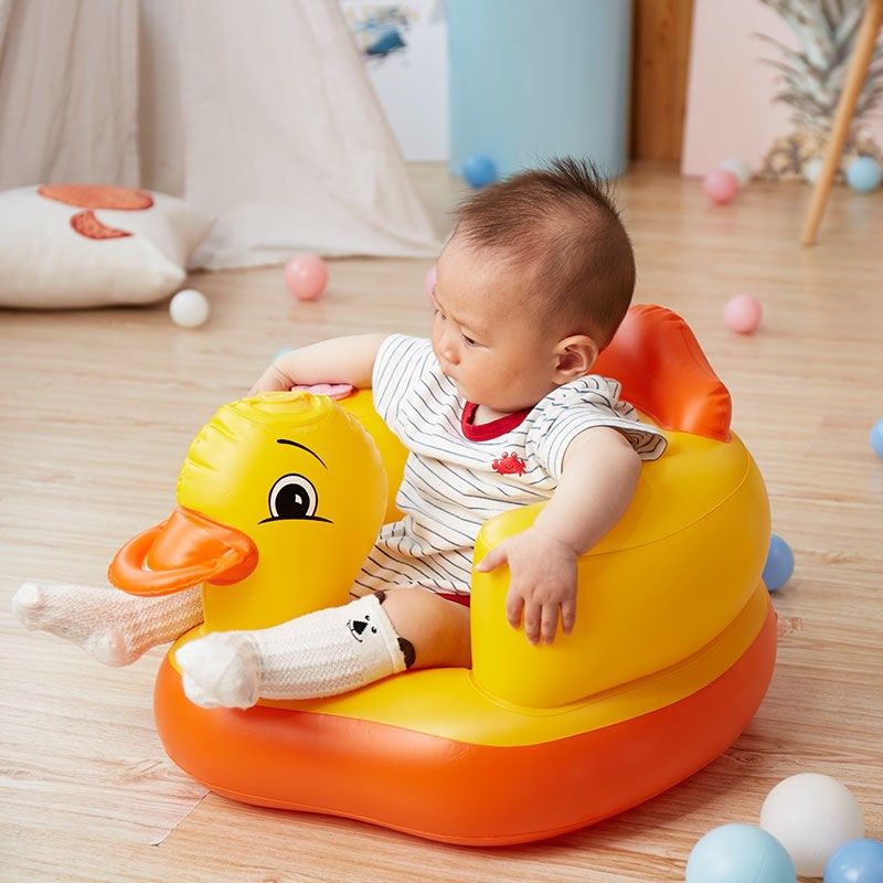 (Special Offer) Baby Learning Seat Children's Inflatable Small Sofa Baby Music Chair Portable Dining Chair Bath Stool