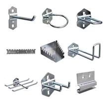 Hole-hole plate single inclined hook screwdriver frame wrench holder 5 gold tool frame hanging plate hook square hole hook finishing frame