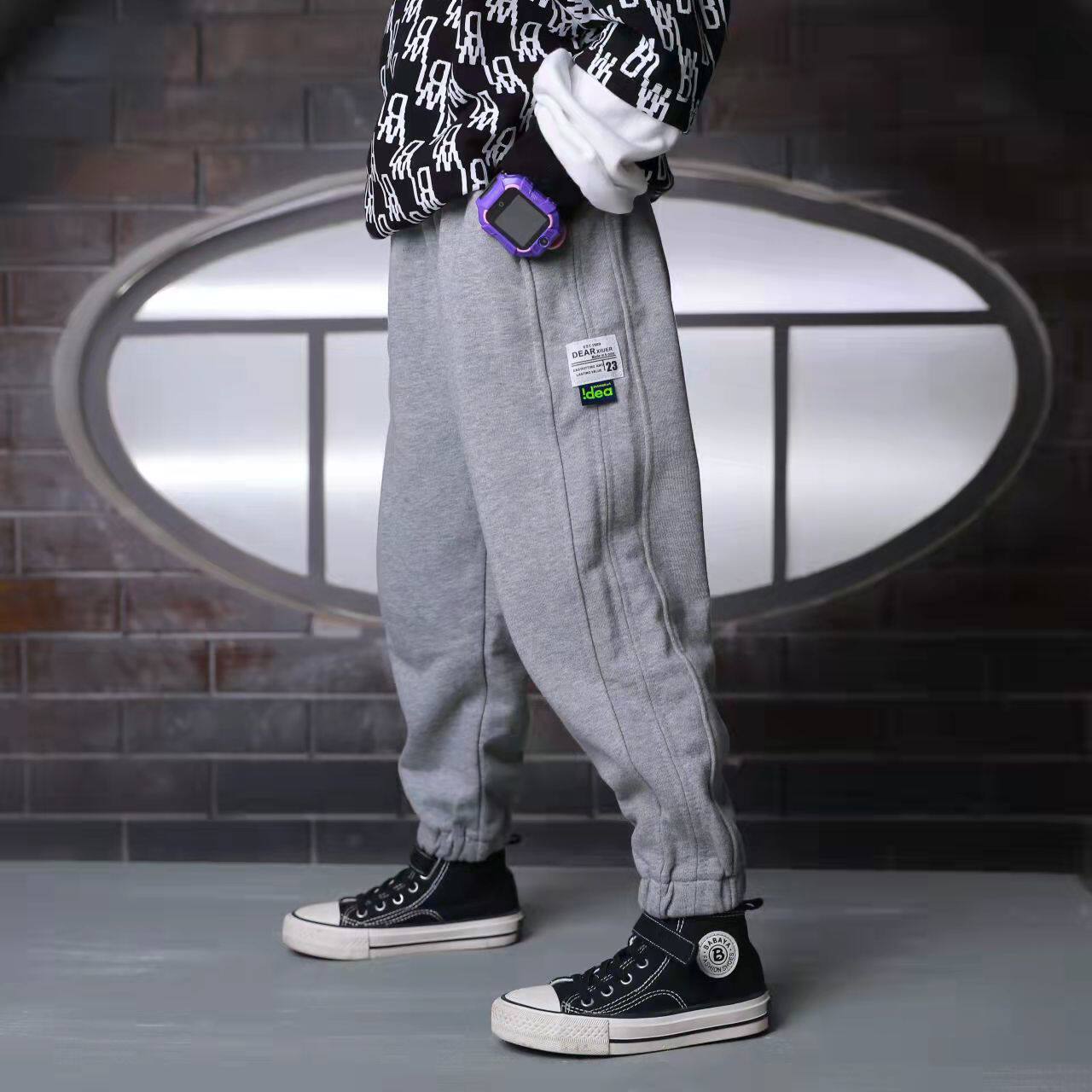 Clear discount for new boy pants in autumn and winter children fashion plus thicker one-size-fits-all cotton casual sweatpants